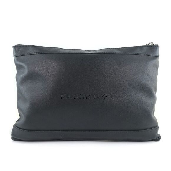 Balenciaga Navy Clip M Clutch Bag - Picture 1 of 6